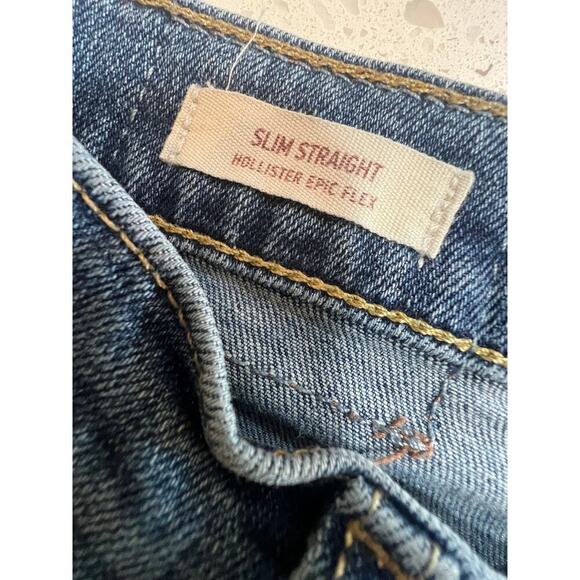 HOLLISTER SLIM STRAIGHT EPIC FLEX JEANS MENS 31" WAIST - Picture 3 of 4